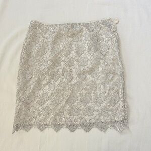 H&M Womens Mini Skirt Sparkly Lace Holiday Party Costume Wedding 8